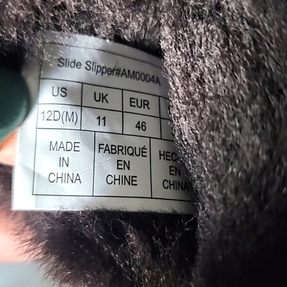 206 Collective Mens Sheep Fur Shearling Lined Slide Slipper Shoe Brown Size 12 - Picture 11 of 14